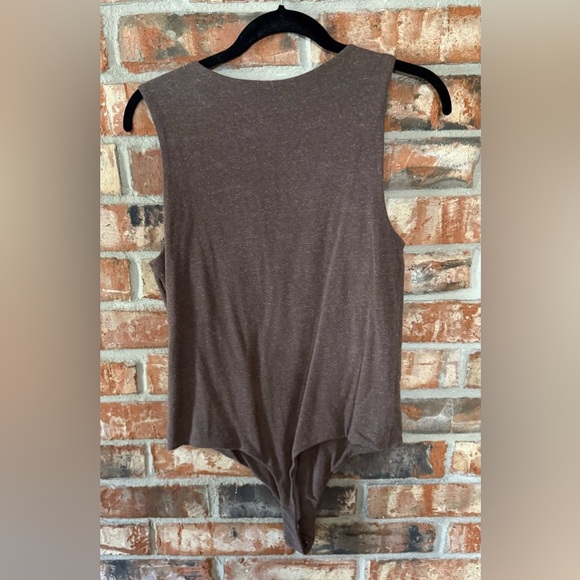 Nuuds Women's heathered crewneck tank Bodysuit - Picture 2 of 5